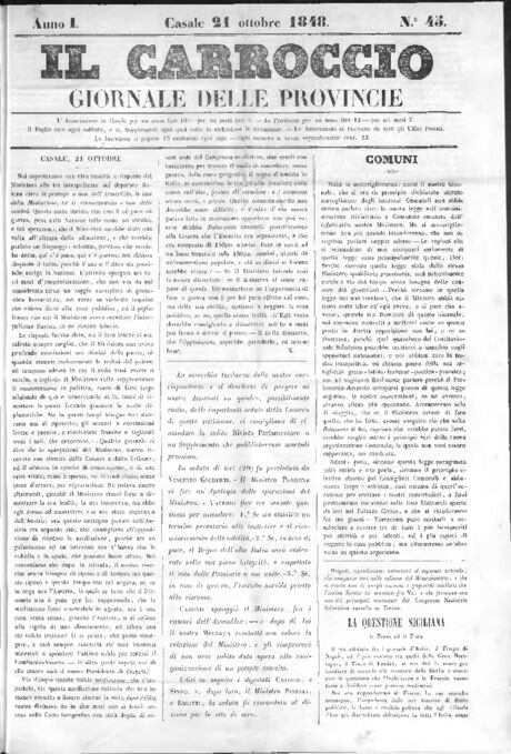 Il Carroccio - Edizione 45 del 21/10/1848